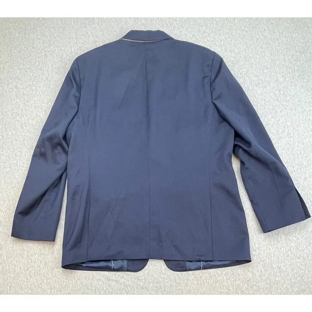 Banana Republic‎ Blazer Mens 46R Navy Blue Stretch 2-Button Single Breast Lined